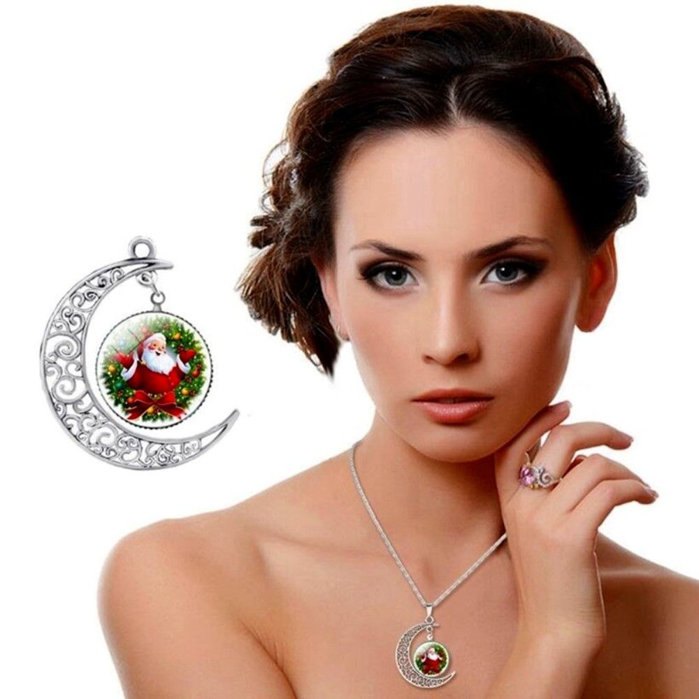 christmans  Santa necklace Women Chain Jewlry with Pendant